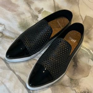 Black Perforated Flats